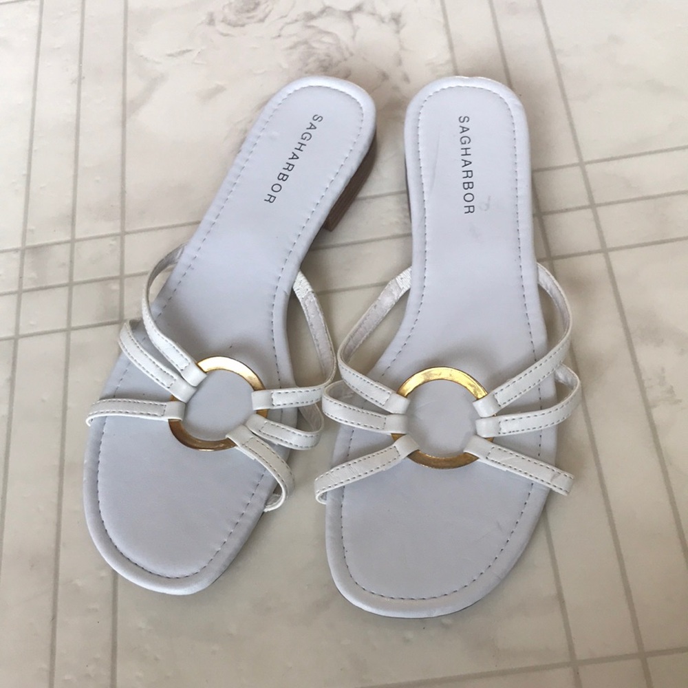 Sagharbor Women’s White Sandals